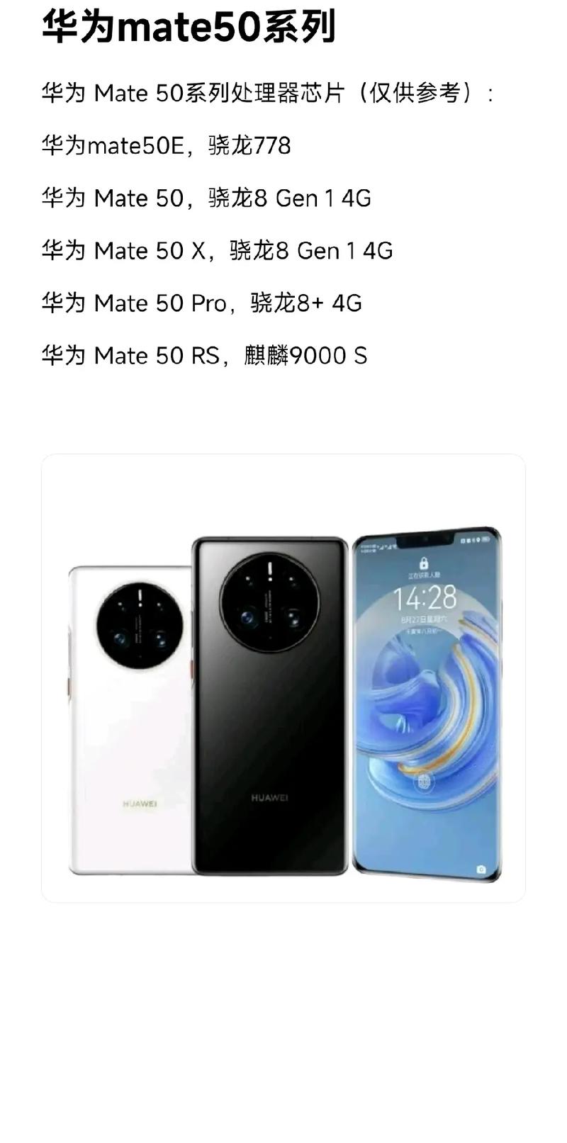 华为mate50用的什么芯片