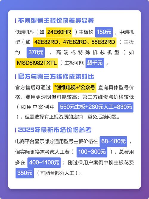 更换海信电视主板多少钱